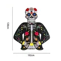 Décoration de porte squelette Jour des Morts, 120cm x 102cm pour fête mexicaine. - Irrégulier 1 (120x102cm) / Polyester 100D