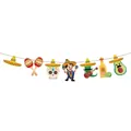 Vibrant Mexican Fiesta party banner featuring sombreros maracas and sugar skull designs - Shape Banner