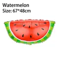 Close-up detail of a vibrant watermelon slice shaped foil balloon for fiesta party decor - Watermelon Slice