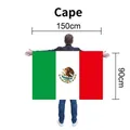 High-quality Mexican flag cape cloak for fans, 150x90cm size for World Cup atmosphere - Mexico Fan Cape