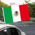 Mexico car window flag 45x30cm dimensions for vehicle decoration and celebration - Mexico Car Flag