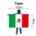 Großes Mexiko Flagge Umhang 150x90cm für Fußballfans Unterstützung WM 2026 Events - Mexikanisches Kap