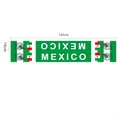 Bannière drapeau Mexique 140x14cm pour supporters de la Coupe du monde 2026 - Écharpe