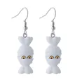 Vue détaillée des boucles d'oreilles bonbon momie blanche pour fête de Halloween - Bonbon Momie Blanc (11)