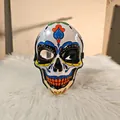 Hand-painted skull resin mask for Day of the Dead masquerade party cosplay costume - Painted Style D Skull
