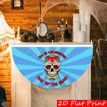Bandiera festiva Dia de los Muertos con teschio di zucchero per decorazione di Halloween - Stile Teschi di Zucchero Colorati (Stile 3) / 60x120cm