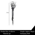 Main de squelette réaliste pour décoration de jardin Halloween, 45cm, matériau PP - Noir (Individuel) / 45cm*10cm