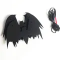 Decorazioni di pipistrello in feltro nero per Halloween con nastro per ghirlanda fai-da-te - Stile Orizzontale a Pipistrello / Set da 12 Pezzi