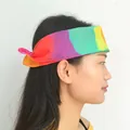 Fascia hippie arcobaleno per travestimenti da festival e feste in maschera vivaci - Foulard / Bandana Segno della Pace Arcobaleno (TS8106-4)