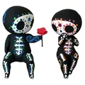 Figuritas de pareja calavera de azúcar, estatuas de esqueleto de resina para el hogar - Pareja de Esqueletos (Calavera de Azúcar 1)