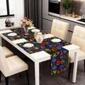 Set di runner da tavola e tovagliette stile messicano con stampe floreali vivaci - Stile 3 (Uccello Floreale Messicano) / Set da 5 pezzi (1 runner + 4 tovagliette)