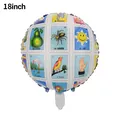 Detailed view of 18-inch round foil balloon with Mexican Loteria card design - 18-inch Mexican Tarot Round / 50 Pieces