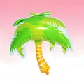 Vibrant tropical palm tree foil balloon for fiesta theme party and carnival decorations - Coconut Tree
