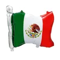 Gedetailleerd beeld van een Mexicaanse vlag folieballon met het nationale embleem erop - Mexicaanse Vlag Vorm / 64x56cm