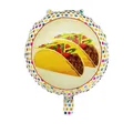 Detail van een ronde taco-thema folieballon met levendige stippen voor feestversiering - Mexicaanse Taco Stijl (18寸--1) / 18 Inch