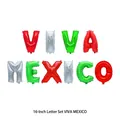 Kit de ballons en aluminium 'VIVA MEXICO' 16 pouces pour décor de fête mexicaine - Ensemble de lettres VIVA-MEXICO / 16"