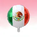 Round Mexican flag aluminum foil balloon for Fiesta carnival and party decorations - 18 Inch / Mexican Flag Round Ball