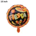 Vue détaillée du ballon en aluminium mexicain Fiesta de 18 pouces avec sombrero et maracas - Fiesta / 18 Pouces