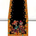 Festive Mexican Dia de los Muertos table runner featuring sugar skull and marigold print - Painted Skull Figure (Style 10) / 33*183cm