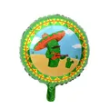 18-inch round Mexican fiesta aluminum foil balloon with cactus playing guitar in the desert - Cactus