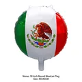 Ballon rond en aluminium de 18 pouces drapeau mexicain pour décoration de fête - Drapeau du Mexique / 18 Pouces Forme ronde