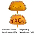 Taco-Folienballon für mexikanische Fiesta-Karnevals-Party-Themendekorationen 73cm - TACO-Form