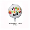 18-inch Mexico Carnival foil balloon with Viva Mexico festive party print design - Independence Day Letter Style