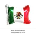 Close-up detail of the Mexican flag shaped foil balloon for Cinco de Mayo party decorations - Mexico Flag Shape / 55x65cm