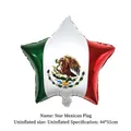 Mexico flag theme star-shaped foil balloon for festive party decorations 44x51cm - Star Mexico Flag Style