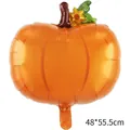 Orange pumpkin shaped foil balloon for Halloween party decoration, 48x55.5cm dimension - Pumpkin Shape