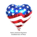 Hartvormige folieballon met Amerikaanse vlag voor Onafhankelijkheidsdag - Hartvorm USA Vlag