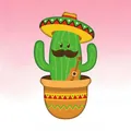 Cactus foil balloon with Mexican sombrero and mustache for Fiesta party decoration - Guitar Cactus