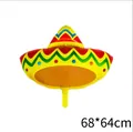 Colorful Mexican Sombrero hat shaped foil balloon for carnival party, size 68x64cm - Mexican Hat