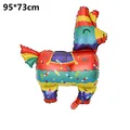 Extra large 95x73cm colorful llama piñata aluminum foil balloon for Fiesta party decoration - Colorful Piñata