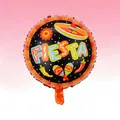 Colorful Mexican Fiesta themed round aluminum foil balloon for party celebration - 18 Inch / FIESTA Round Balloon