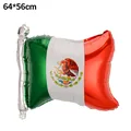 Mexican flag shaped aluminum foil balloon for party decor, size 64x56cm - Mexican Flag Shape