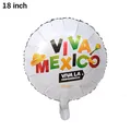 18 inch round foil balloon with Viva Mexico print for Fiesta party decorations - 18in Round VIVA MEXICO