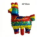 Colorful Llama alpaca foil balloon for Mexican Fiesta party decorations, 42x33cm size. - Mini Colorful Alpaca