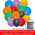 12-inch latex ballonnen Dag van de Doden, set van 100 stuks gemengde kleuren en prints - 12 Inch / 100 stuks verpakking / Meerkleurig