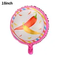 18 inch round aluminum foil balloon with chili pepper print for party decoration - 18in Round Chili