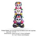 Large Day of the Dead inflatable skull balloon stack for party decoration - Day of the Dead Skull Pile With Large Base