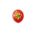 Rode 12-inch latex ballon met feestelijke Mexicaanse cactusprint voor carnavalsfeesten - Mexicaans carnaval / 1 Stuk / Rood
