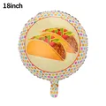 18-inch round taco foil balloon for carnival fiesta party decorations with polka dots - 18in Round Taco