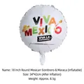 Detail eines 18-Zoll-Folienballons zum mexikanischen Unabhängigkeitstag - Mexikanischer Sombrero Maracas / 18 Zoll