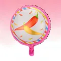 Round chili pepper foil balloon variant for Mexican Fiesta party and carnival decorations - 18 Inch / Chili Round Ball