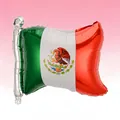 Vibrant Mexican flag shaped foil balloon for Fiesta themed party and carnival decorations - Mexican Flag Shape