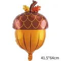 Large acorn shaped foil balloon for autumn harvest party decoration, size 41.5x64cm - Acorn Shape
