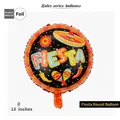 18-inch round Mexican Fiesta party foil balloon featuring vibrant carnival patterns - 18 Inch FIESTA Round Balloon