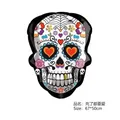 Decorative colorful Mexican Day of the Dead sugar skull balloon for Halloween party decor - Eternal Love Skull