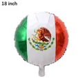 18-inch round Mexican flag aluminum foil balloon for Fiesta and Carnival party decorations - 18-inch Mexican Round - National Flag